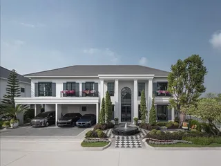 Комплекс вилл с бассейном и парком рядом с аэропортом, Бангкок, Таиланд