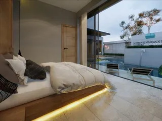 Новый комплекс вилл с бассейнами рядом с пляжем, Маенам, Самуи, Таиланд