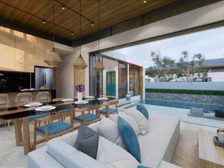 Новый комплекс вилл с бассейнами рядом с пляжем, Маенам, Самуи, Таиланд