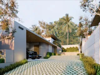 Новый комплекс вилл с бассейнами рядом с пляжем, Маенам, Самуи, Таиланд