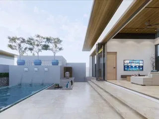 Новый комплекс вилл с бассейнами рядом с пляжем, Маенам, Самуи, Таиланд