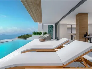 Комплекс вилл с видом на море в спокойном районе, рядом с Рыбацкой деревней, Самуи, Таиланд