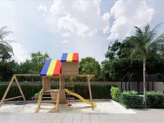 Закрытый комплекс таунхаусов с бассейном и панорамным видом недалеко от моря, Самуи, Таиланд