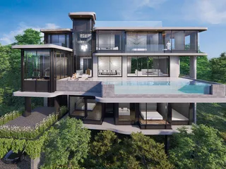 Новый комплекс вилл с видом на море, 300 метров от пляжа Найтон, Пхукет, Таиланд