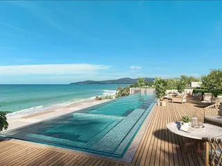 Закрытый комплекс таунхаусов с бассейнами на первой линии у моря, Банг Тао, Пхукет, Таиланд