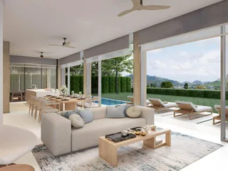 Комплекс вилл с бассейнами и панорамными видами рядом с пляжами, Чалонг, Пхукет, Таиланд