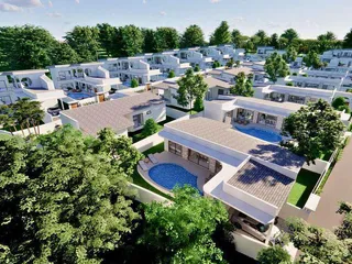 Новый жилой комплекс вилл с бассейнами и видом на море, Чонгмон, Самуи, Таиланд