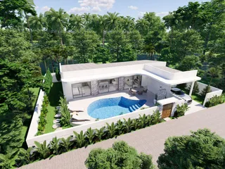 Новый жилой комплекс вилл с бассейнами и видом на море, Чонгмон, Самуи, Таиланд