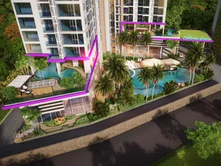 Новая резиденция с бассейнами и садами в прибрежном районе Джомтьен, Паттайя, Таиланд