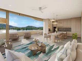 Новый жилой комплекс на берегу лагуны возле пляжа Банг Тао, Пхукет, Таиланд