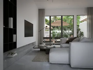 Закрытый комплекс тропических вилл с бассейнами рядом с международными школами и пляжами, Ламай, Самуи, Таиланд