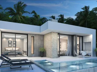 Новый охраняемый комплекс меблированных вилл с бассейнами рядом с гольф-клубом, Пхукет, Таиланд