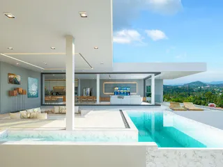 Новый комплекс меблированных вилл с бассейнами и панорамными видами, Самуи, Таиланд