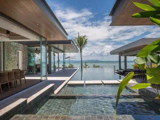 Изысканная вилла с бассейном, кинозалом, СПА на берегу океана, Самуи, Таиланд