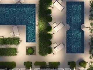 Квартира в новой элитной резиденции с бассейном и ресторанами, в 800 метрах от пляжа Най Харн, Пхукет, Таиланд