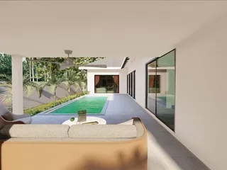 Новый комплекс вилл с бассейнами рядом с пляжем Ламай, Самуи