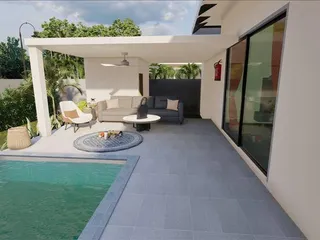 Новый комплекс вилл с бассейнами рядом с пляжем Ламай, Самуи