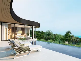 Новый комплекс элитных вилл с бассейнами и панорамными видами на море, в 900 метрах от пляжа, Самуи, Таиланд