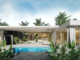 Новый комплекс вилл с бассейнами и садами в 3 минутах от пляжа Най Янг, Пхукет, Таиланд