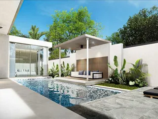 Новый комплекс вилл с бассейнами и садами в 3 минутах от пляжа Най Янг, Пхукет, Таиланд