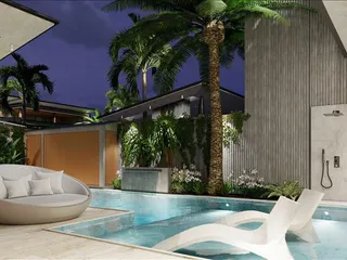 Новый комплекс вилл с бассейнами и спортивными зонами рядом с набережной Раваи и пляжем Най Харн, Пхукет, Таиланд