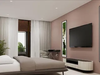 Новый комплекс вилл с бассейнами и спортивными зонами рядом с набережной Раваи и пляжем Най Харн, Пхукет, Таиланд