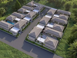 Новый жилой комплекс меблированных вилл с бассейнами в Марете, Самуи, Таиланд