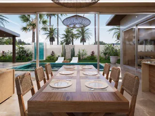 Новый жилой комплекс вилл с бассейнами рядом со всей инфраструктурой, Маенам, Самуи, Таиланд