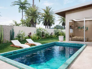 Новый жилой комплекс вилл с бассейнами рядом со всей инфраструктурой, Маенам, Самуи, Таиланд