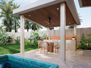 Новый жилой комплекс вилл с бассейнами рядом со всей инфраструктурой, Маенам, Самуи, Таиланд