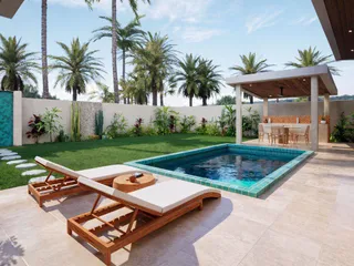 Новый жилой комплекс вилл с бассейнами рядом со всей инфраструктурой, Маенам, Самуи, Таиланд