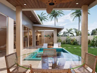 Новый жилой комплекс вилл с бассейнами рядом со всей инфраструктурой, Маенам, Самуи, Таиланд