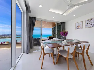 Двухэтажная меблированная вилла с панорамным видом на море недалеко от пляжа Чавенг, Самуи, Таиланд