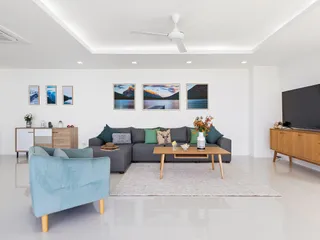 Двухэтажная меблированная вилла с панорамным видом на море недалеко от пляжа Чавенг, Самуи, Таиланд