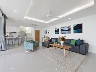 Двухэтажная меблированная вилла с панорамным видом на море недалеко от пляжа Чавенг, Самуи, Таиланд