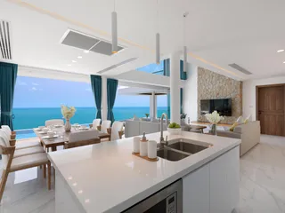 Просторная меблированная вилла с бассейном и панорамным видом на море недалеко от пляжа, Самуи, Таиланд