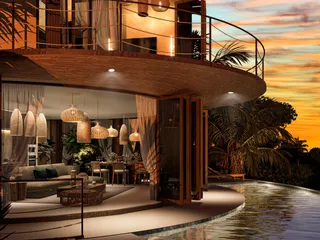 Комплекс вилл с бассейнами и видом на море, Самуи, Таиланд