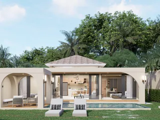 Новый комплекс вилл на первой линии у моря, в 5 минутах от пляжа, Самуи, Таиланд