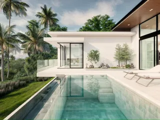 Комплекс вилл с бассейнами и садами в 2 минутах от пляжа Ламай, Самуи, Таиланд