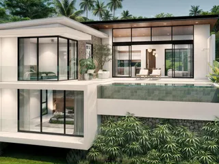 Комплекс вилл с бассейнами и садами в 2 минутах от пляжа Ламай, Самуи, Таиланд