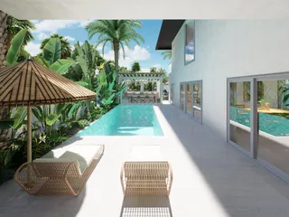 Комплекс меблированных вилл с бассейнами и садами рядом с пляжем Маенам, Самуи, Таиланд