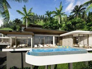 Новый комплекс вилл с бассейнами и панорамным видом на море, Чавенг Ной, Самуи, Таиланд