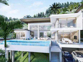 Новый комплекс вилл с бассейнами и панорамным видом на море, Чавенг Ной, Самуи, Таиланд