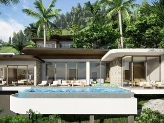 Новый комплекс вилл с бассейнами и панорамным видом на море, Чавенг Ной, Самуи, Таиланд