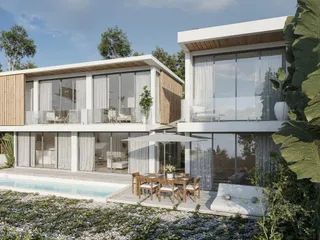 Просторные новые виллы с бассейнами и панорамным видом на океан, Самуи, Таиланд