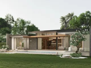 Новый комплекс вилл с бассейнами рядом с пляжем, Самуи, Таиланд