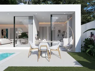 Новые односпальные виллы с бассейном рядом с пляжами, Самуи, Таиланд