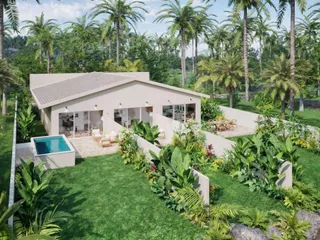 Новый комплекс вилл с бассейнами рядом с пляжем Чавенг, Самуи, Таиланд