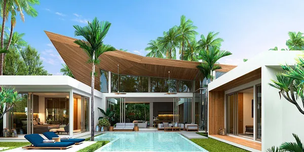 Новый жилой комплекс вилл с бассейнами и общим фитнес-центром на Пхукете, Таиланд