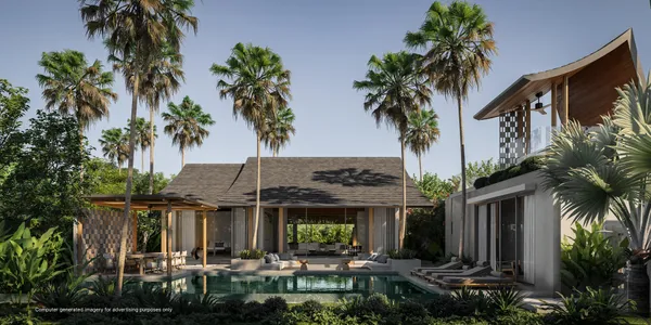 Виллы класса люкс в тайском традиционном архитектурном стиле, с бассейнами, в окружении зелени, Пхукет, Таиланд